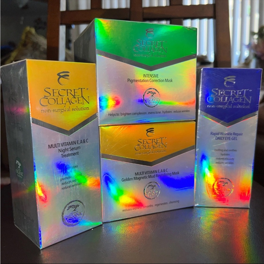SKINCARE Set; Multi Vitamin Night Serum Treatment+Mud Mask +Eye Gel+Correc. Mask - Picture 5 of 6